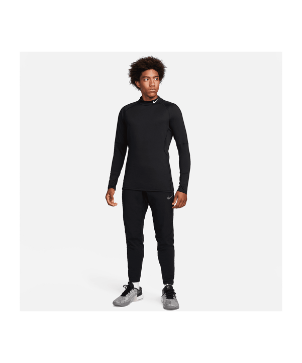 Nike Warm Mock Sweatshirt Schwarz F010 - schwarz
