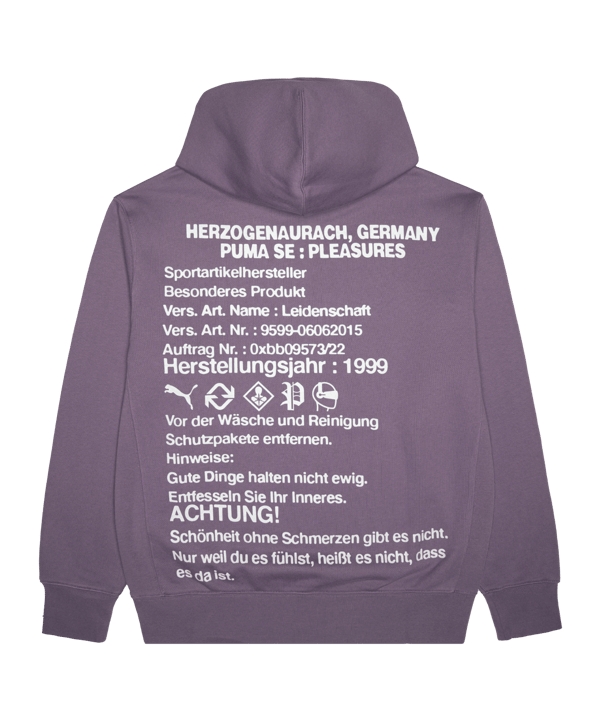 PUMA X Pleasures Graphic Hoody Lila F74 - lila
