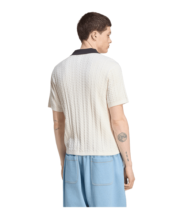 adidas Originals Cable Knit Football Trikot Weiß - weiss