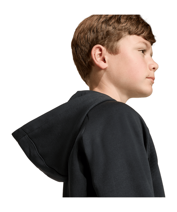 adidas Tiro Travel Hoody Kids Schwarz - schwarz