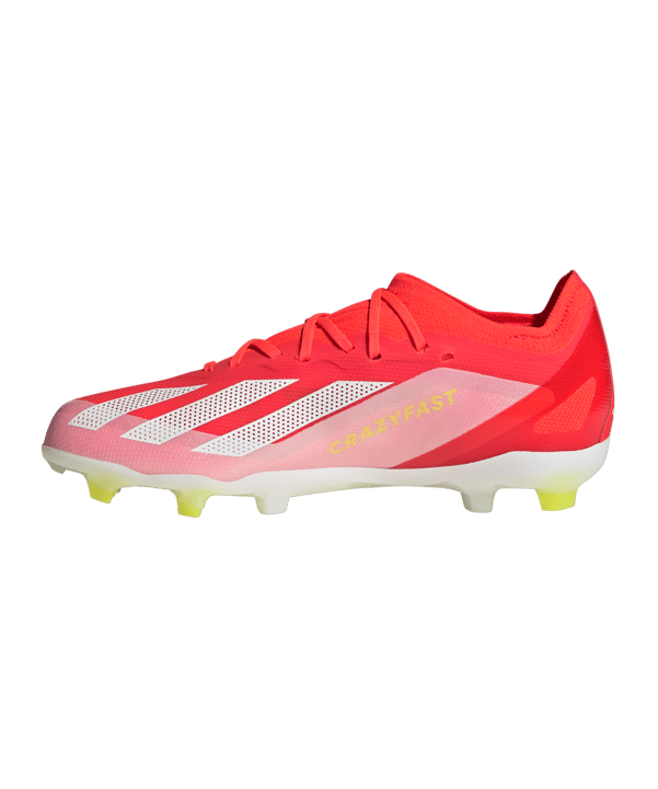 adidas X Crazyfast Elite FG Kids Energy Citrus Rot Weiss Gelb - rot
