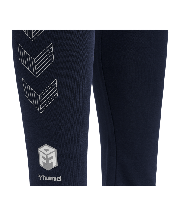 Hummel Move Grid Cotton Leggings Kids Blau F7026 - blau
