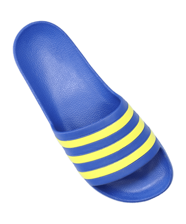 adidas Adilette Aqua Badelatsche Blau Gelb - blau