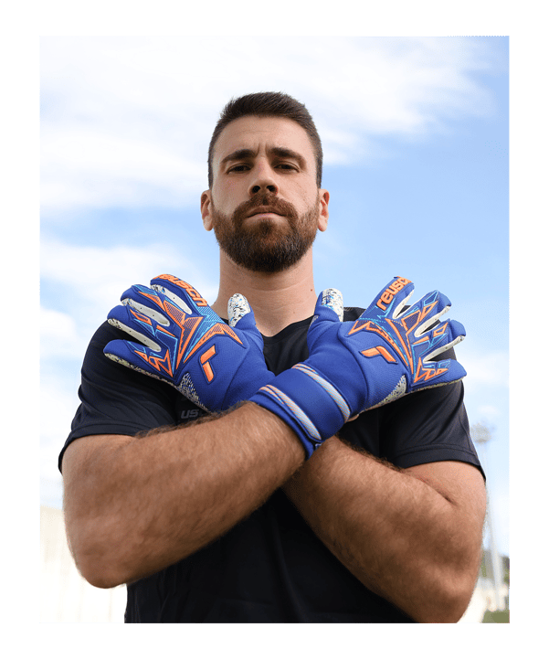 Reusch Attrakt Freegel Fusion Goaliator Torwarthandschuhe Blau - blau