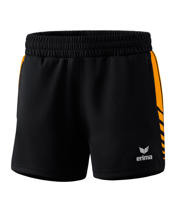Erima Six Wings Worker Short Damen Schwarz Orange - schwarz