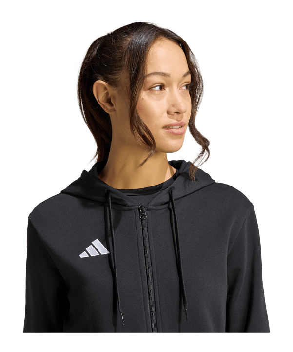 adidas Entrada 26 Kapuzenjacke Damen Schwarz - schwarz