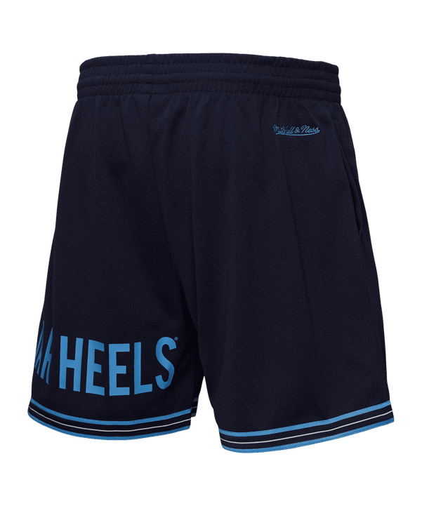 Mitchell and Ness NCAA Team Origins 7 Inch Mesh VNTG Logo University of North Carolina Short Blau - blau