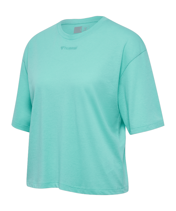 Hummel Mt Vanja Boxy Short T-Shirt Damen Blau F7469 - blau