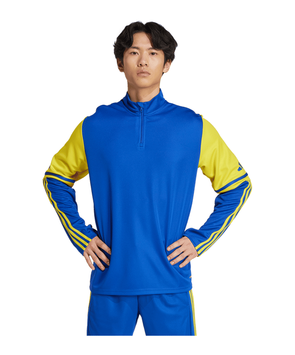 adidas Squadra 25 HalfZip Sweatshirt Blau Gelb - blau