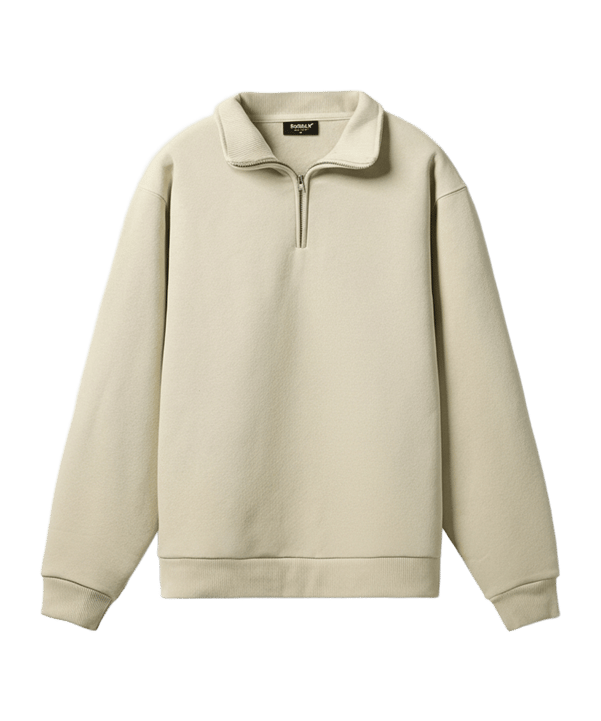 Burocs Essential Mock Neck Sweatshirt Beige - beige