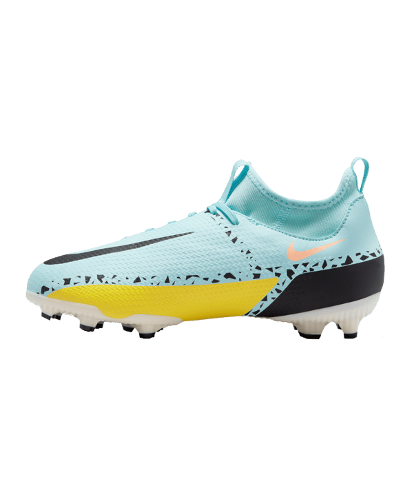 Nike Jr Phantom GT2 Academy DF FG/MG Kids Lucent Türkis Gelb F407 - tuerkis