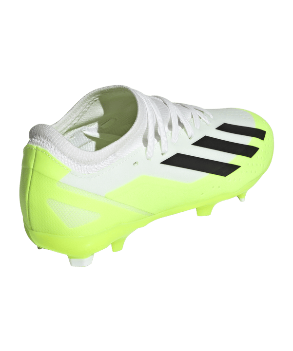 adidas X Crazyfast.3 FG Crazyrush Kids Weiss Schwarz Gelb - weiss