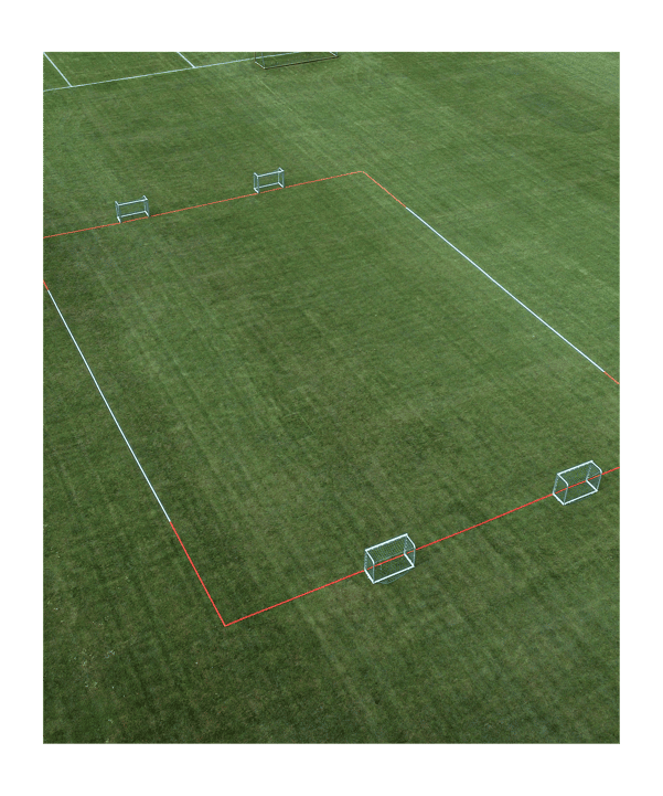 Cawila ACADEMY Spielfeldmarkierung 32x25m | Rot-Weiss | FUNINO Markierungsgurte - rot
