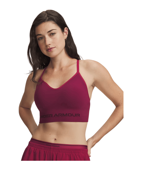 Under Armour Vanish Seamless Low Sport-BH Damen Rot F622