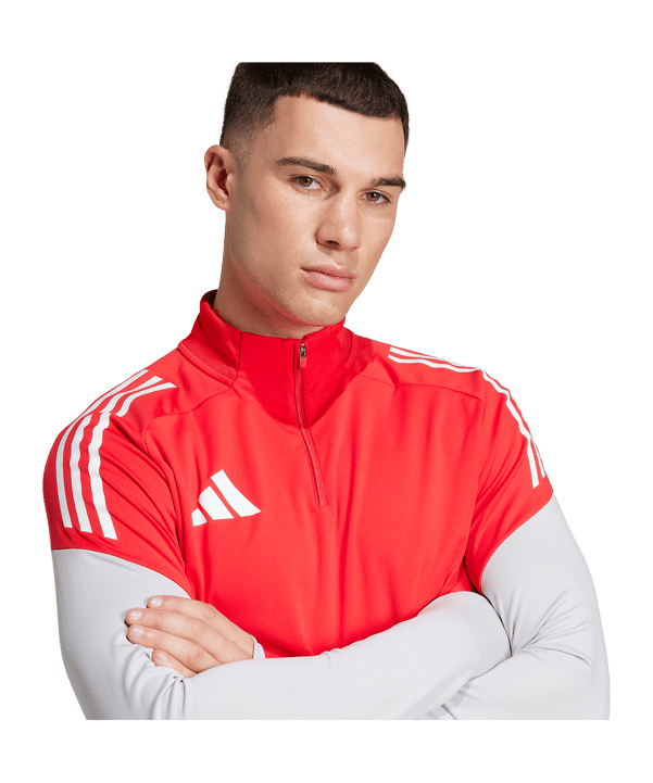 adidas Tiro 25 Competition Zip Top  Rot Grau - rot