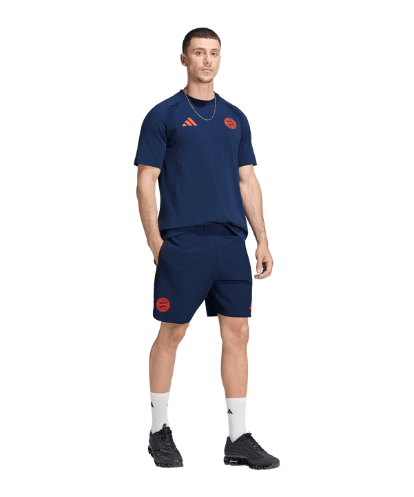 adidas FC Bayern München Tiro Travel Pantaloncini Blu - blu