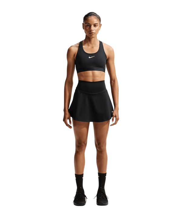 Nike Swoosh Medium Support Sport-BH Damen Schwarz F010 - schwarz