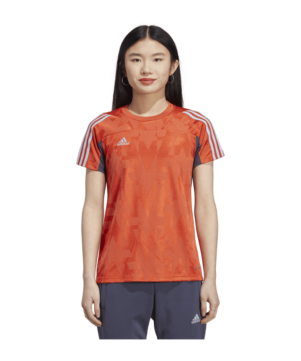 adidas Tiro Trikot Rot Damen Blau - orange