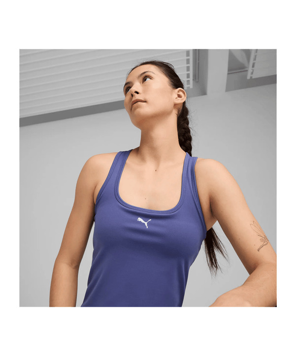 PUMA Cloudspun Mesh 2in1 Tanktop Damen Blau F46 - blau