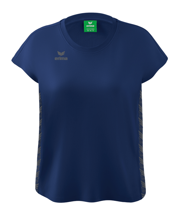 Erima Team Essential T-Shirt Damen Dunkelblau Grau - blau