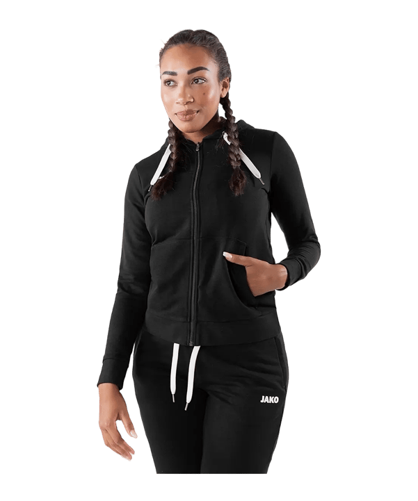 JAKO Base Giacca con cappuccio Donna Nero C008 - nero