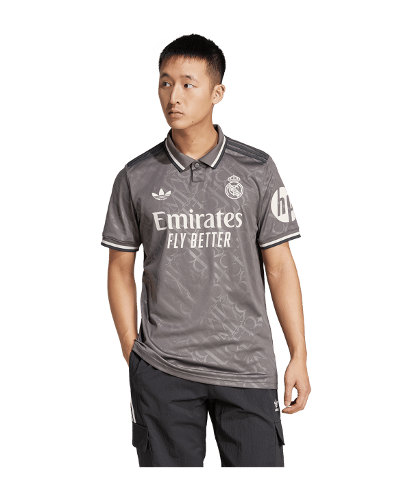 adidas Real Madrid Trikot 3rd 2024/2025 Braun mit Ärmelsponsor - braun