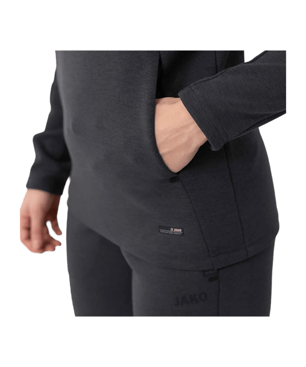 JAKO Premium Basic Sweatshirt à capuche Femmes Gris C021 - gris