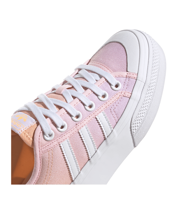 adidas Originals Nizza Platform Damen Weiss Pink - weiss