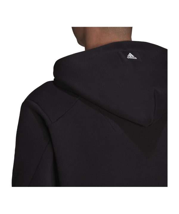 adidas Hoody Schwarz Weiss - schwarz