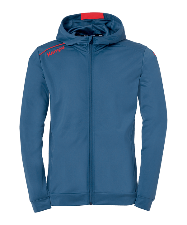 Kempa Player Kapuzenjacke Grau Rot F08 - grau