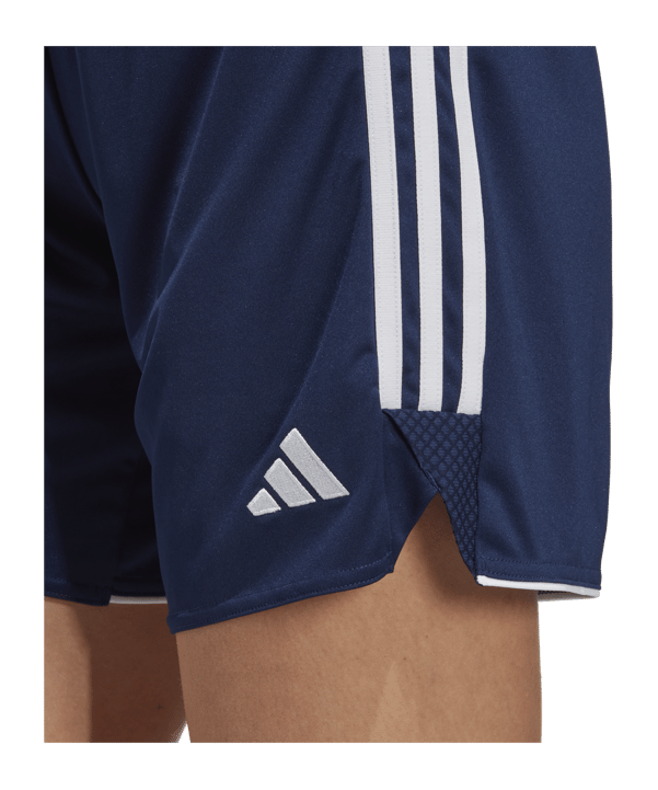 adidas Tiro 23 Short Low Damen Dunkelblau Weiss - blau