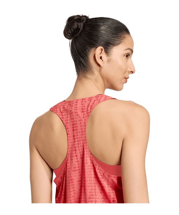 adidas Adizero Running Singlet T-shirt Donna Rosso - rosso