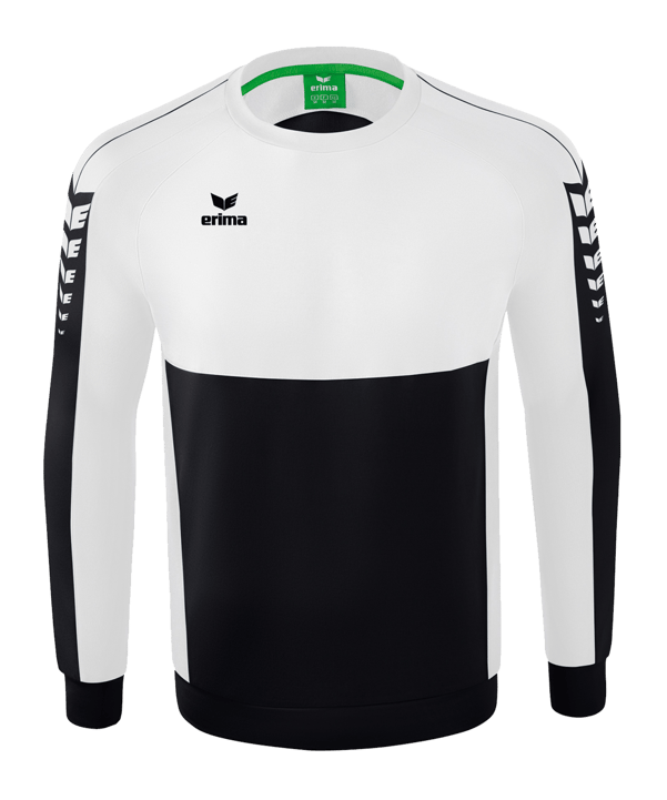 Erima Six Wings Sweatshirt Schwarz Weiss - schwarz