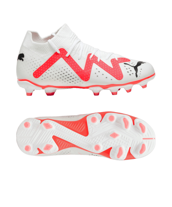 PUMA FUTURE Match FG/AG Breakthrough Jr Kids Weiss Rot Schwarz F01 - weiss