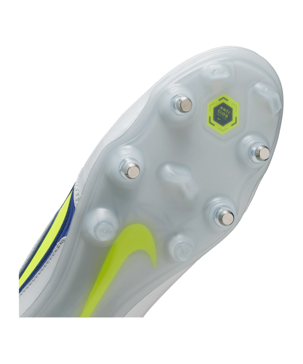 Nike Tiempo Legend IX Recharge Elite SG-Pro AC Grau Gelb Blau F075 - grau