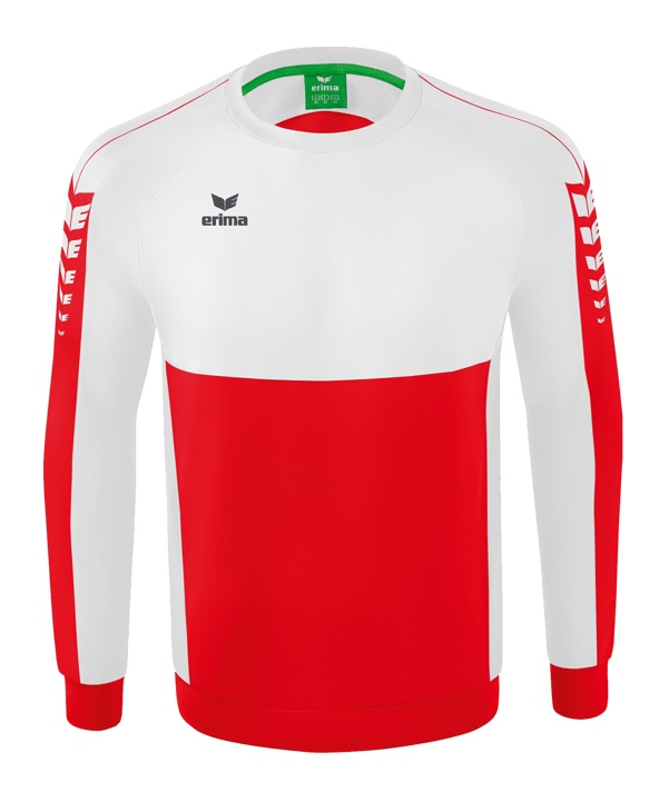 Erima Six Wings Sweatshirt Kids Rot Weiss - rot