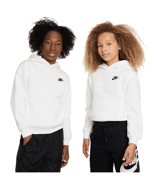 Nike Club Fleece  Hoody Kids Weiss F100 - weiss