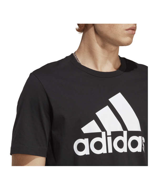 adidas Essentials Single Jersey Big Logo Tee Black - schwarz