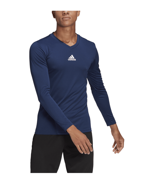 adidas Team Base Top langarm Blau - blau