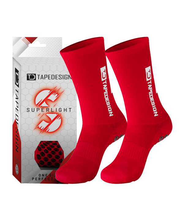 Tapedesign Gripsocks Superlight Socken Rot - rot