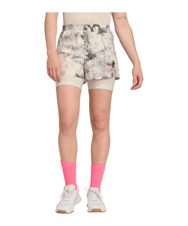 adidas Own the Run Spray 2in1 Laufshort Damen Grau - grau