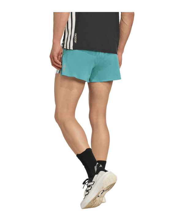 adidas Adizero Running Gel Laufshort Blau - blau