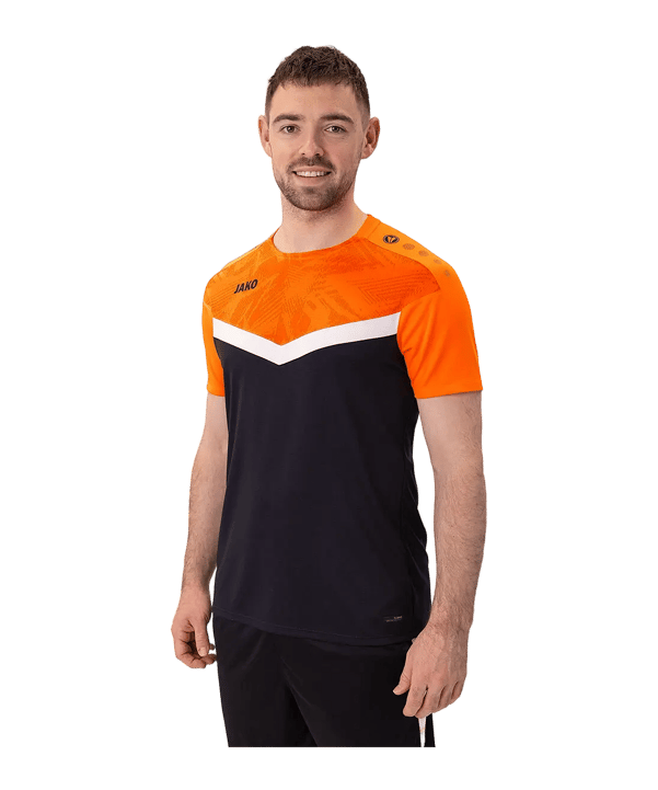 JAKO Iconic T-Shirt Schwarz Orange F807