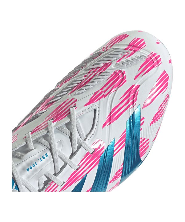 adidas Predator Elite FG Reemergence Weiss Blau - weiss