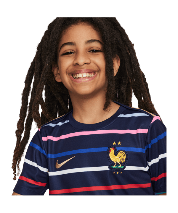 Nike Frankreich Prematch Shirt EM 2024 Kids Blau F499 - blau