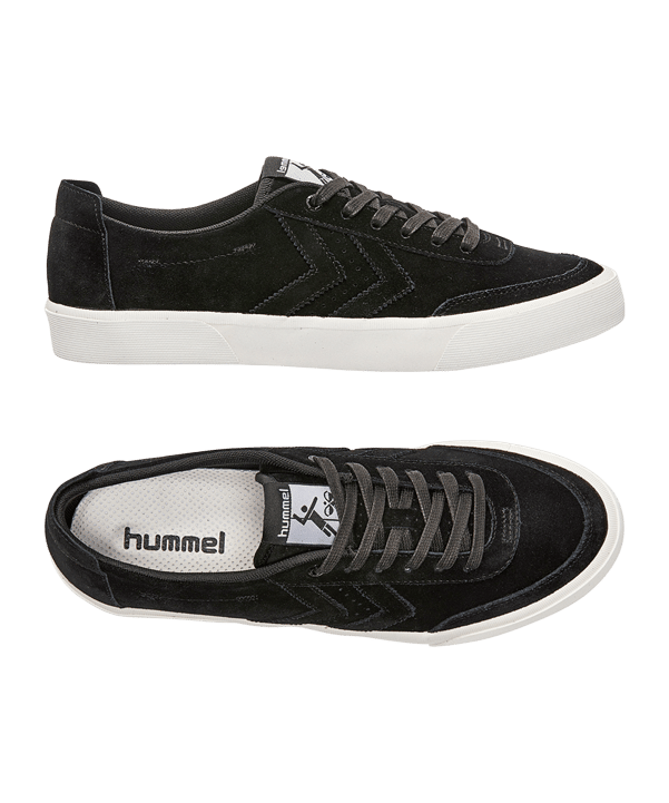 Hummel Stockholm Suede Low Sneaker Schwarz F2001 - schwarz