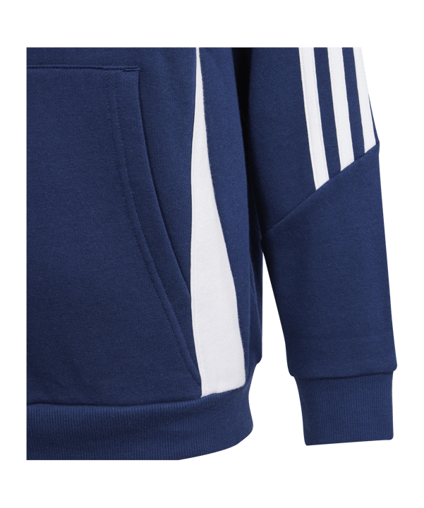 adidas Tiro 24 Hoody Kids Blau Weiss - blau
