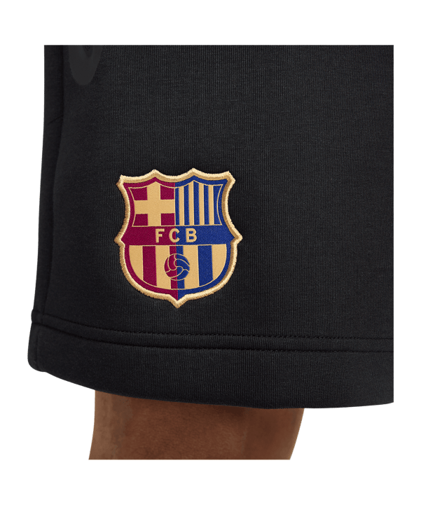 Nike FC Barcelona Tech Fleece Short Schwarz F010 - schwarz