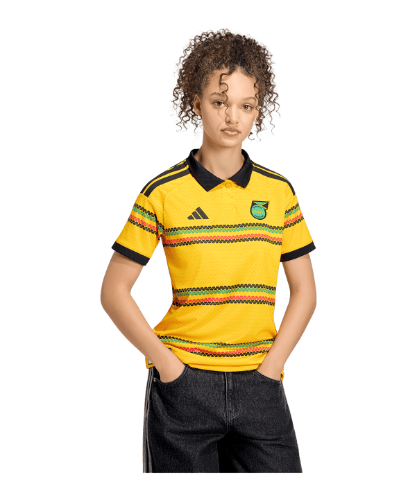 adidas Jamaica x Bob Marley Maglietta Home 2026 Donna Giallo - giallo