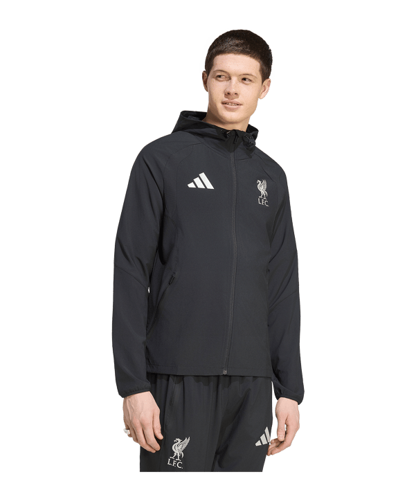 adidas FC Liverpool Tiro Travel Windbreaker Nero - nero